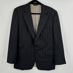 Paul Stuart Blazer Mens 42‎ Long Pinstripe Wool Cashmere Edward Semi Tall Jacket